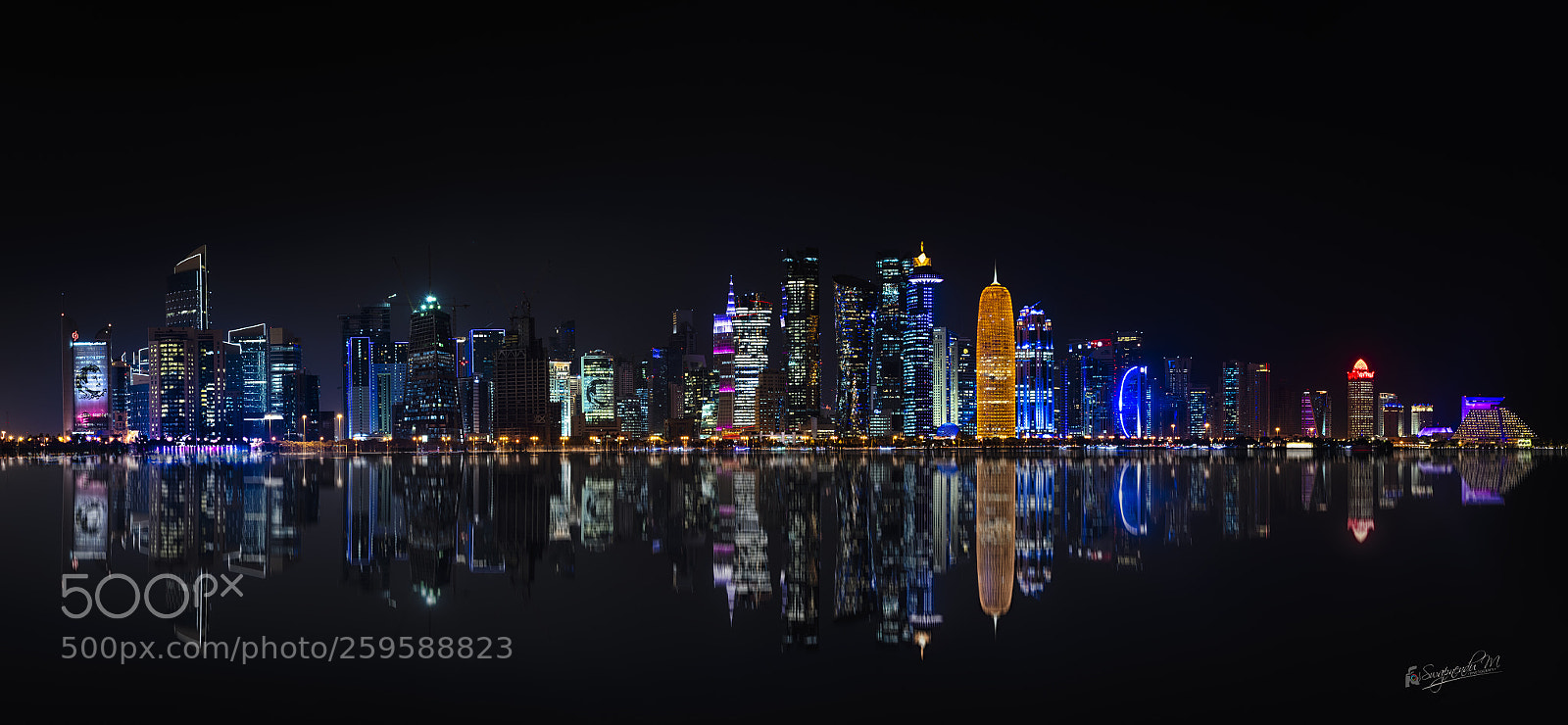 Nikon D750 sample photo. Doha (qatar) skyline photography