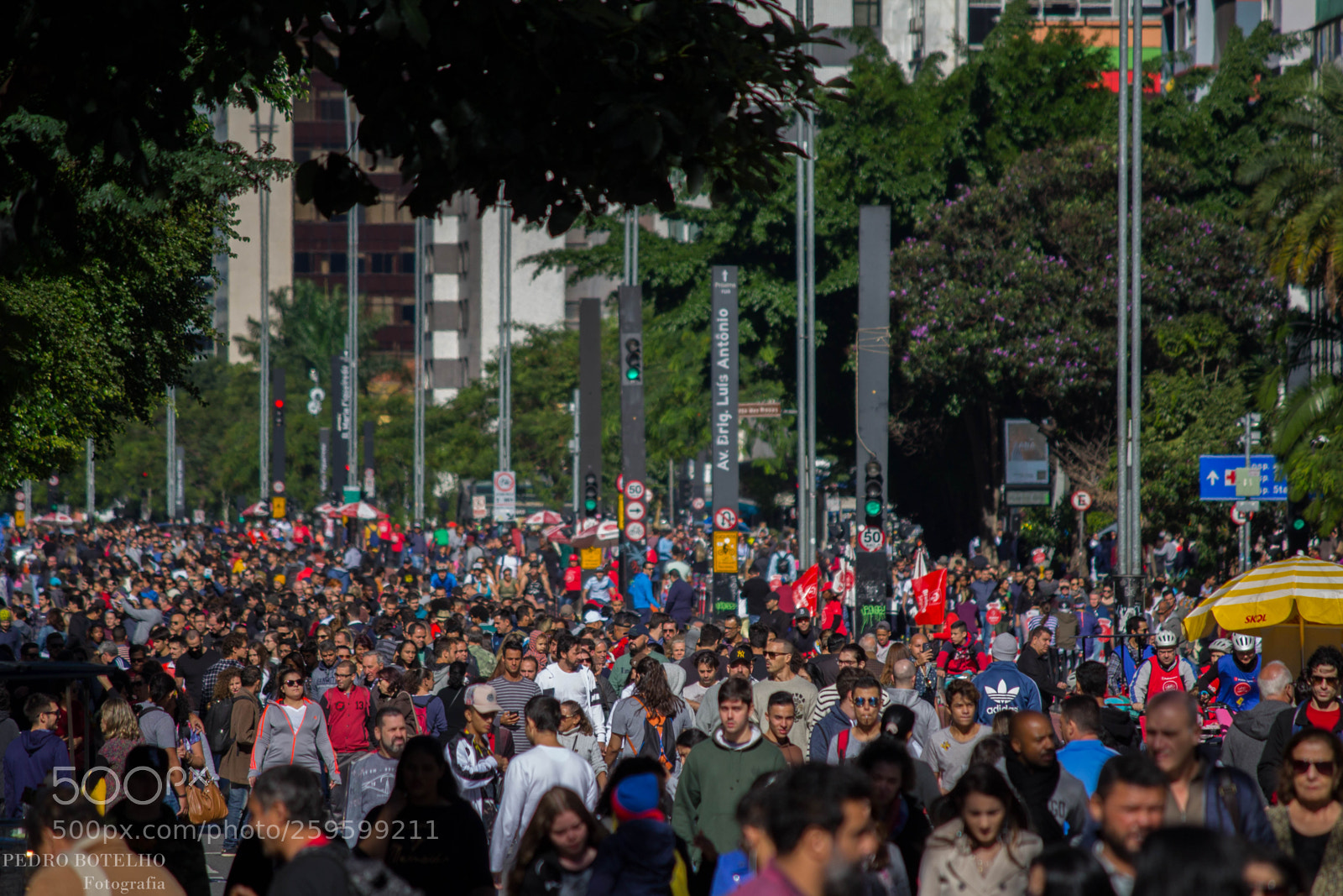 Canon EOS 1200D (EOS Rebel T5 / EOS Kiss X70 / EOS Hi) sample photo. Avenida paulista crowd photography