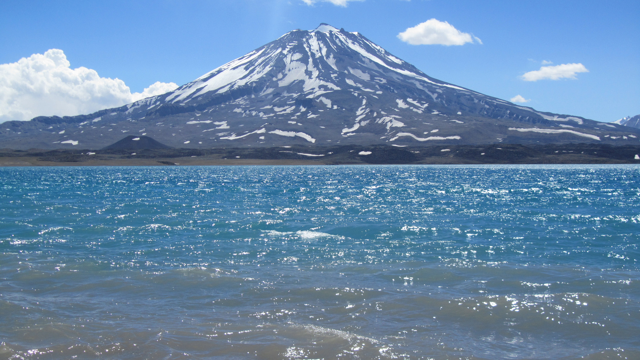 Canon PowerShot SX210 IS sample photo. Laguna del diamante y volcan maipo mendoza photography