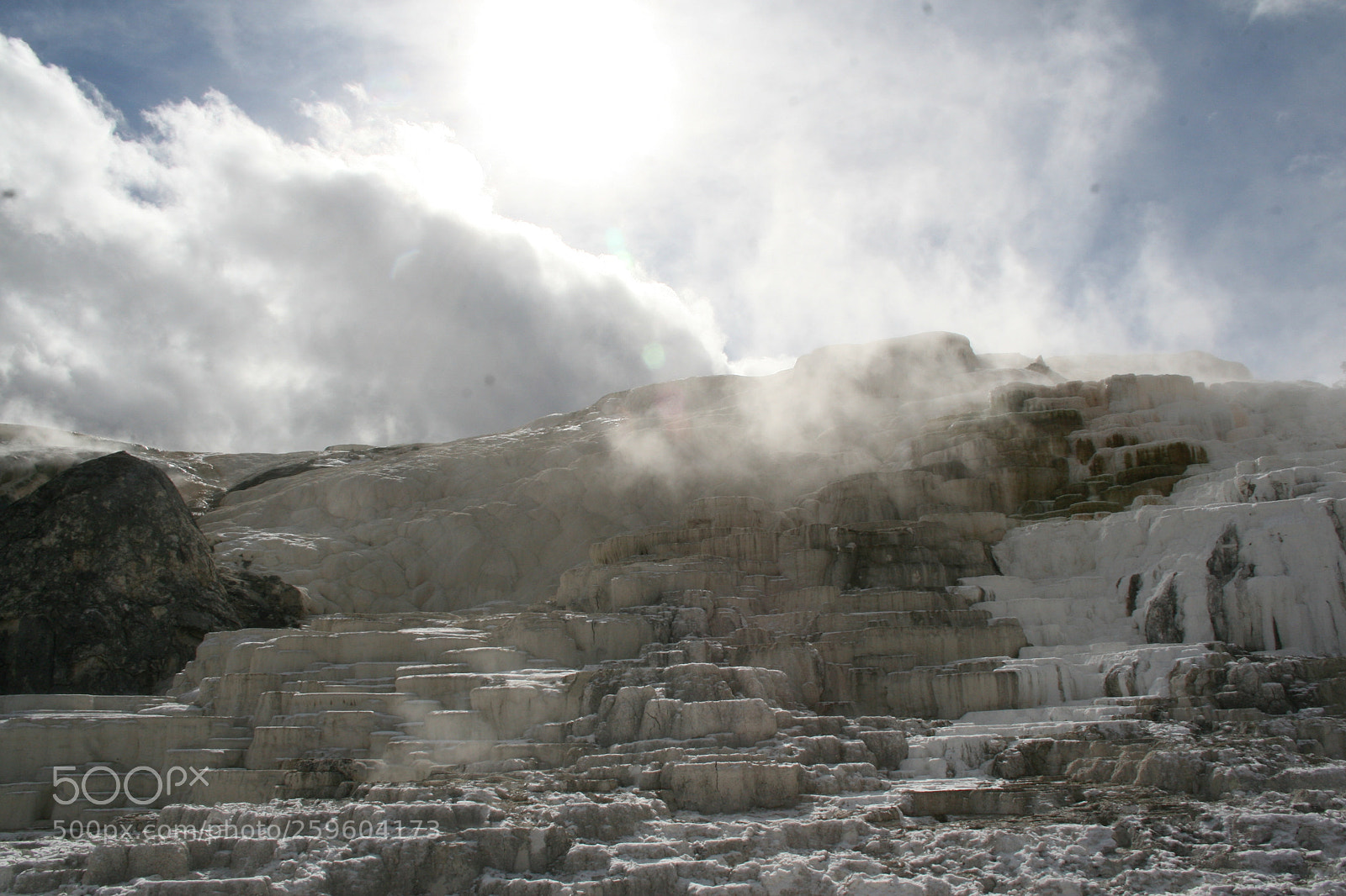 Canon EOS 30D sample photo. Mammoth hot springs yellowstone photography