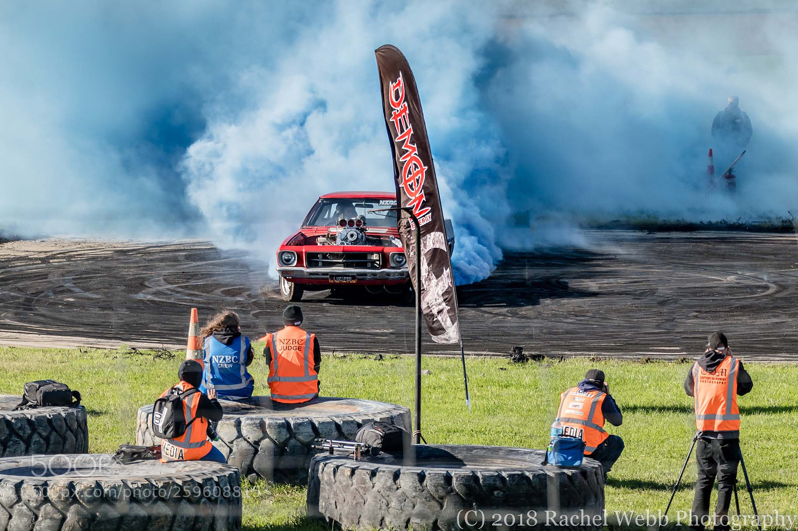 Canon EOS 6D Mark II sample photo. Blue burnout photography