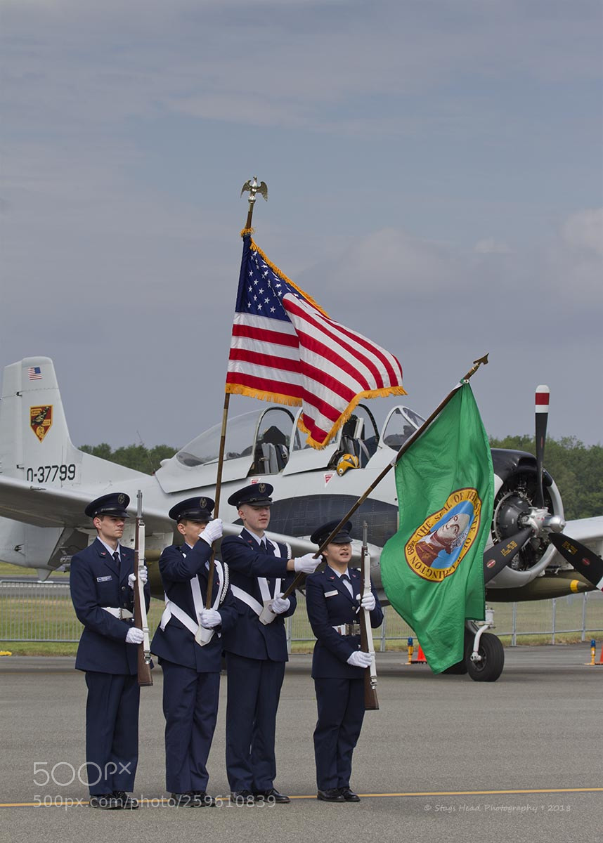Canon EOS 7D sample photo. Afrotc color guard photography