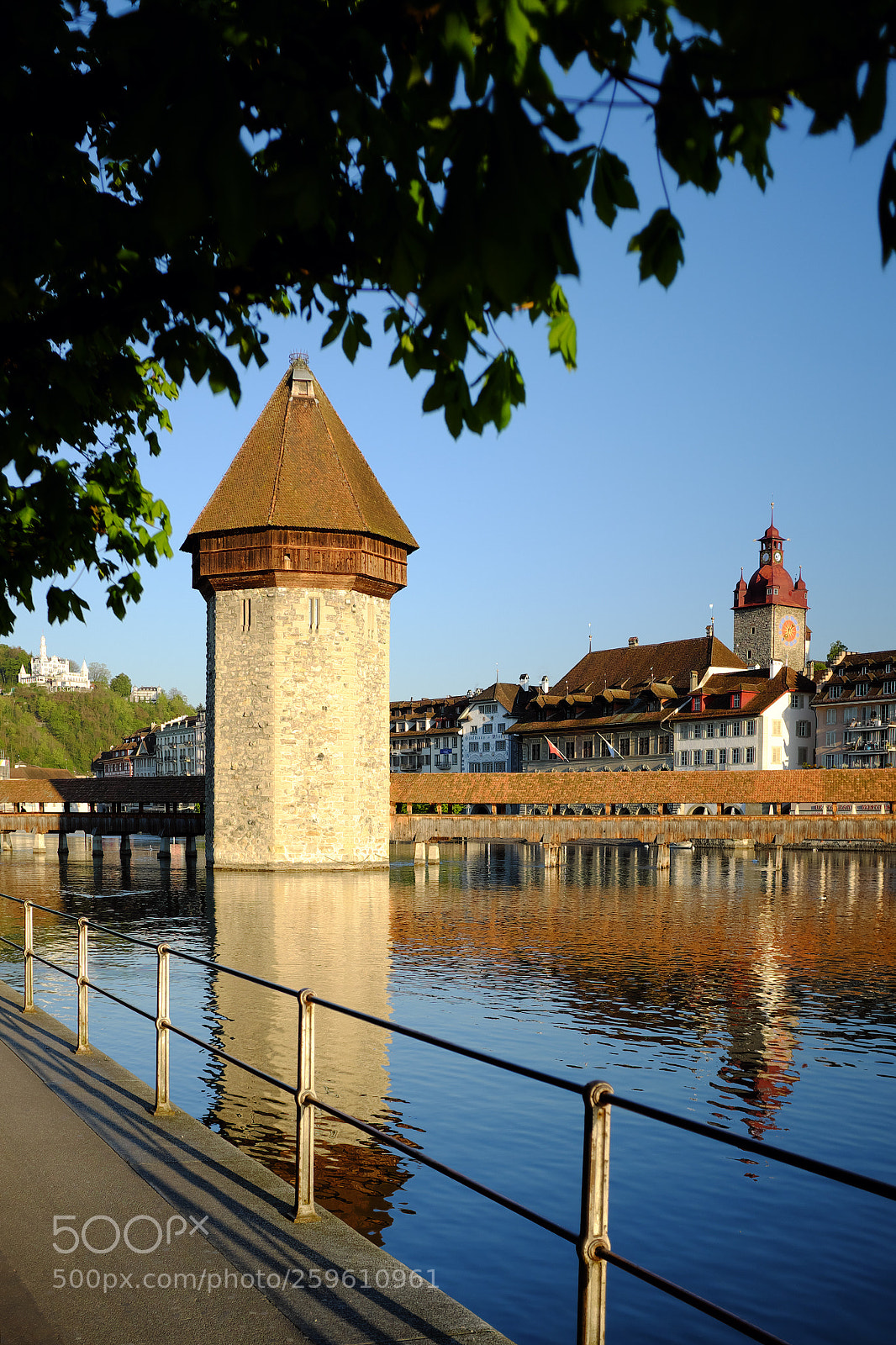 Fujifilm X100T sample photo. Wasserturmtower and chapel bridge photography