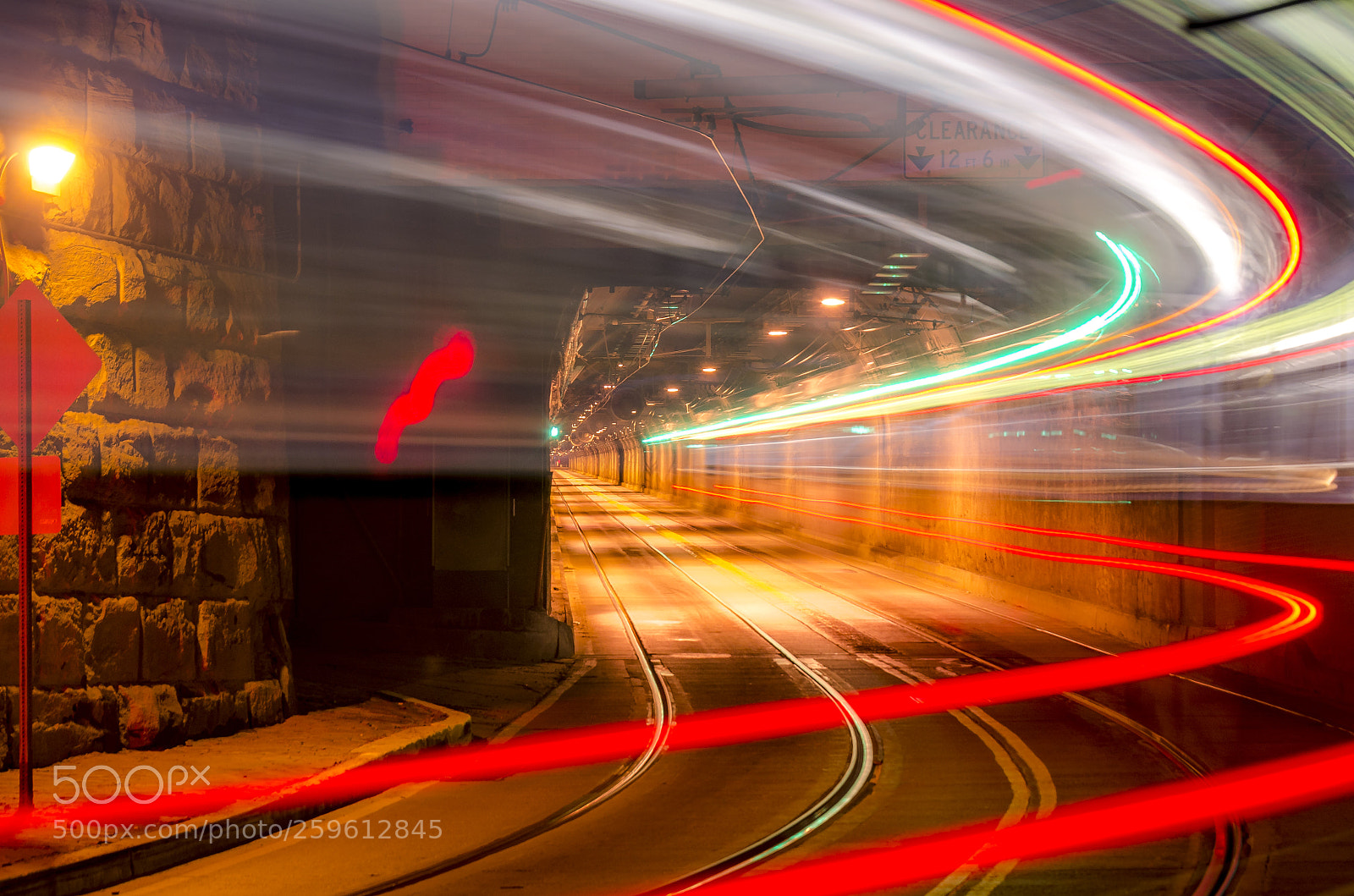 Nikon D7000 sample photo. Pittsburgh tunnel light trails photography