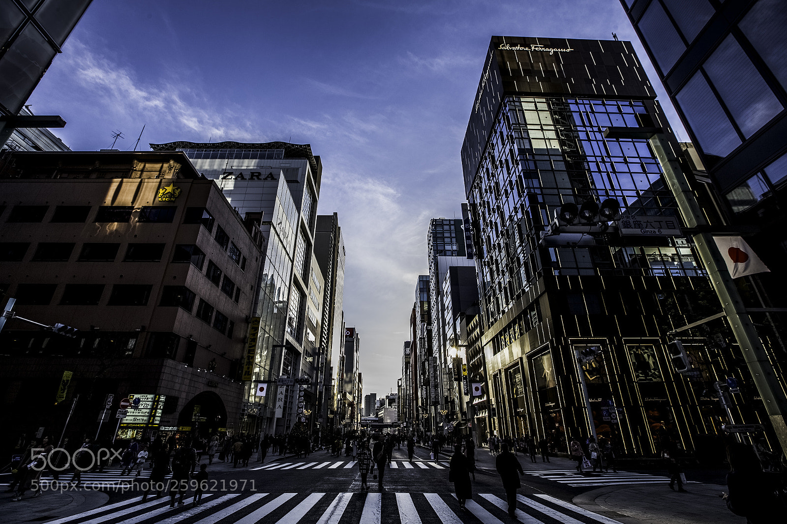 Canon EOS-1D X sample photo. Ginza at sunset photography