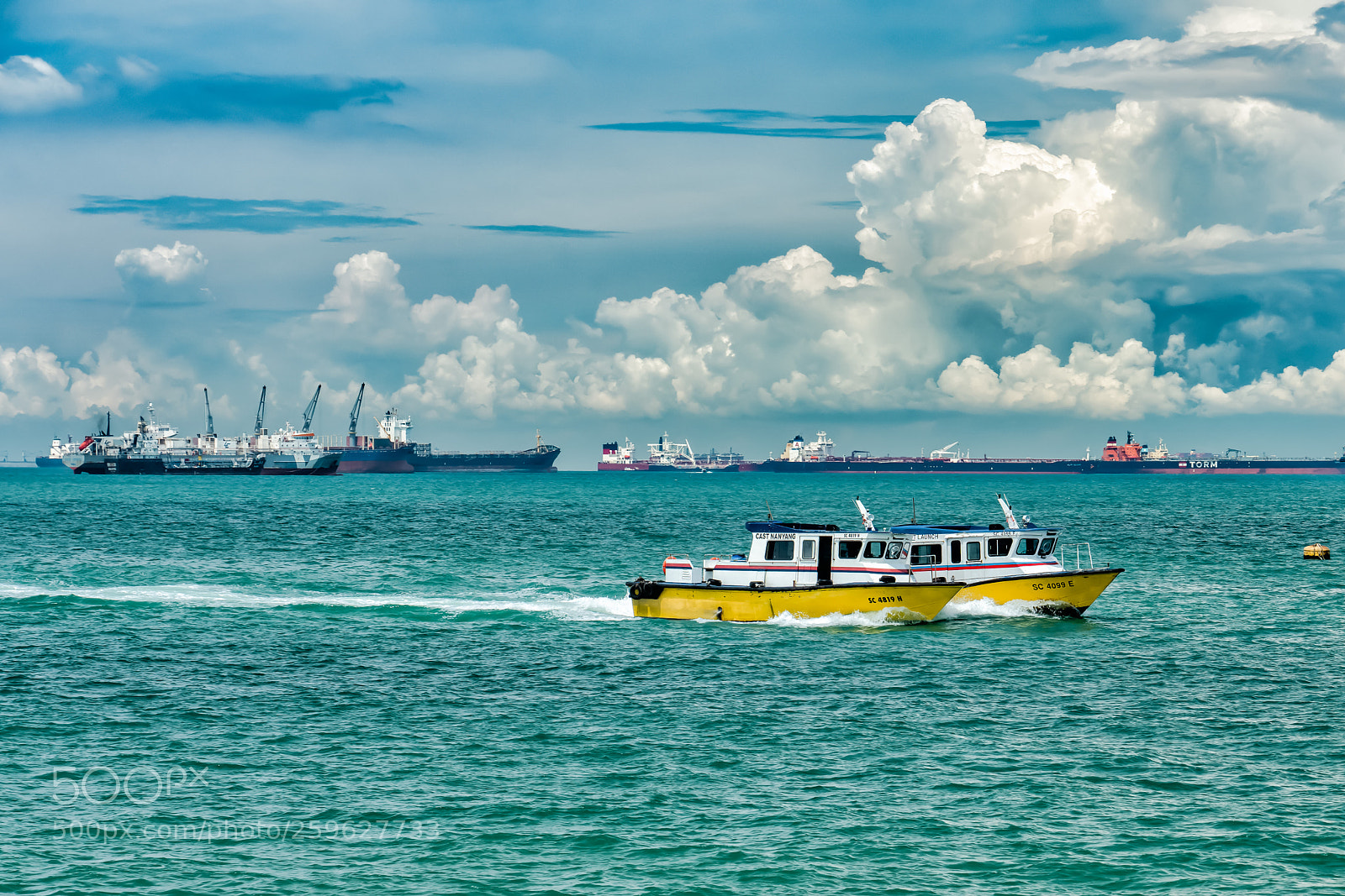 Sony a7R II sample photo. Patrol boats in singapore photography