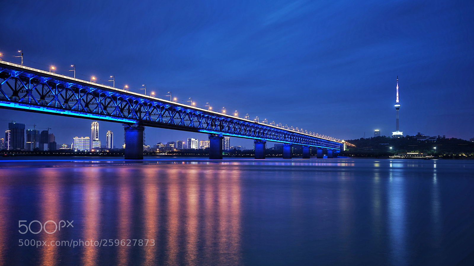 Sony a7 II sample photo. Yangtze river bridge photography