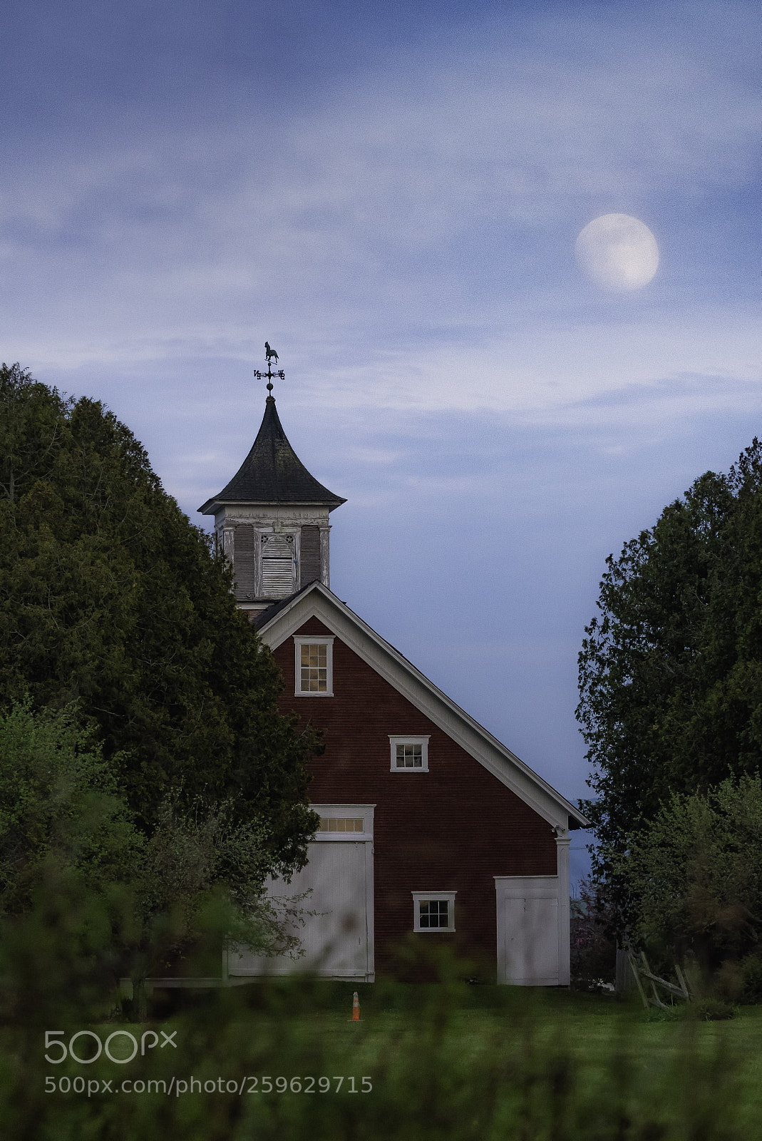 Nikon D500 sample photo. Barn and super moon photography