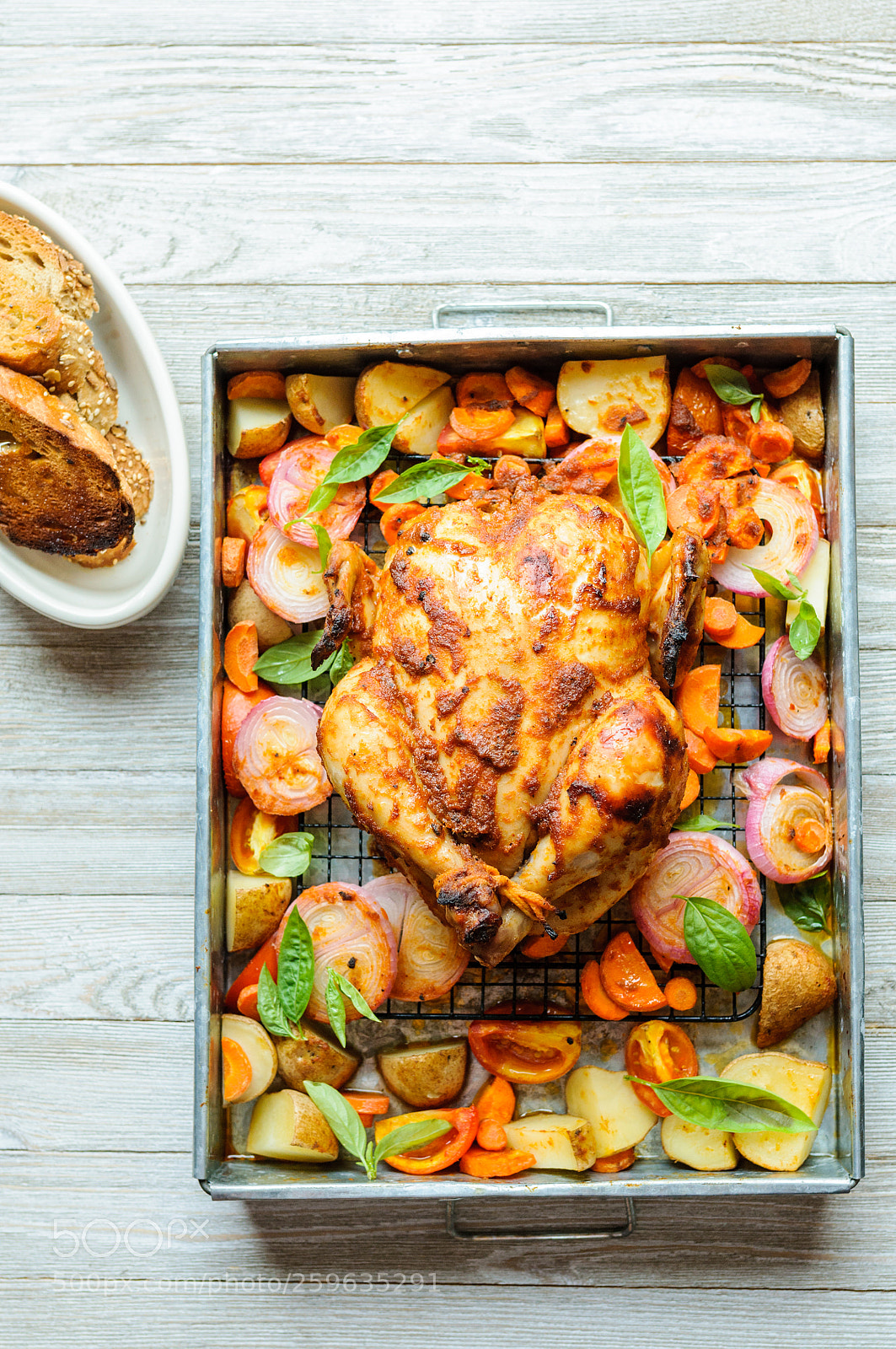 Nikon D90 sample photo. Roast chicken with veggies photography