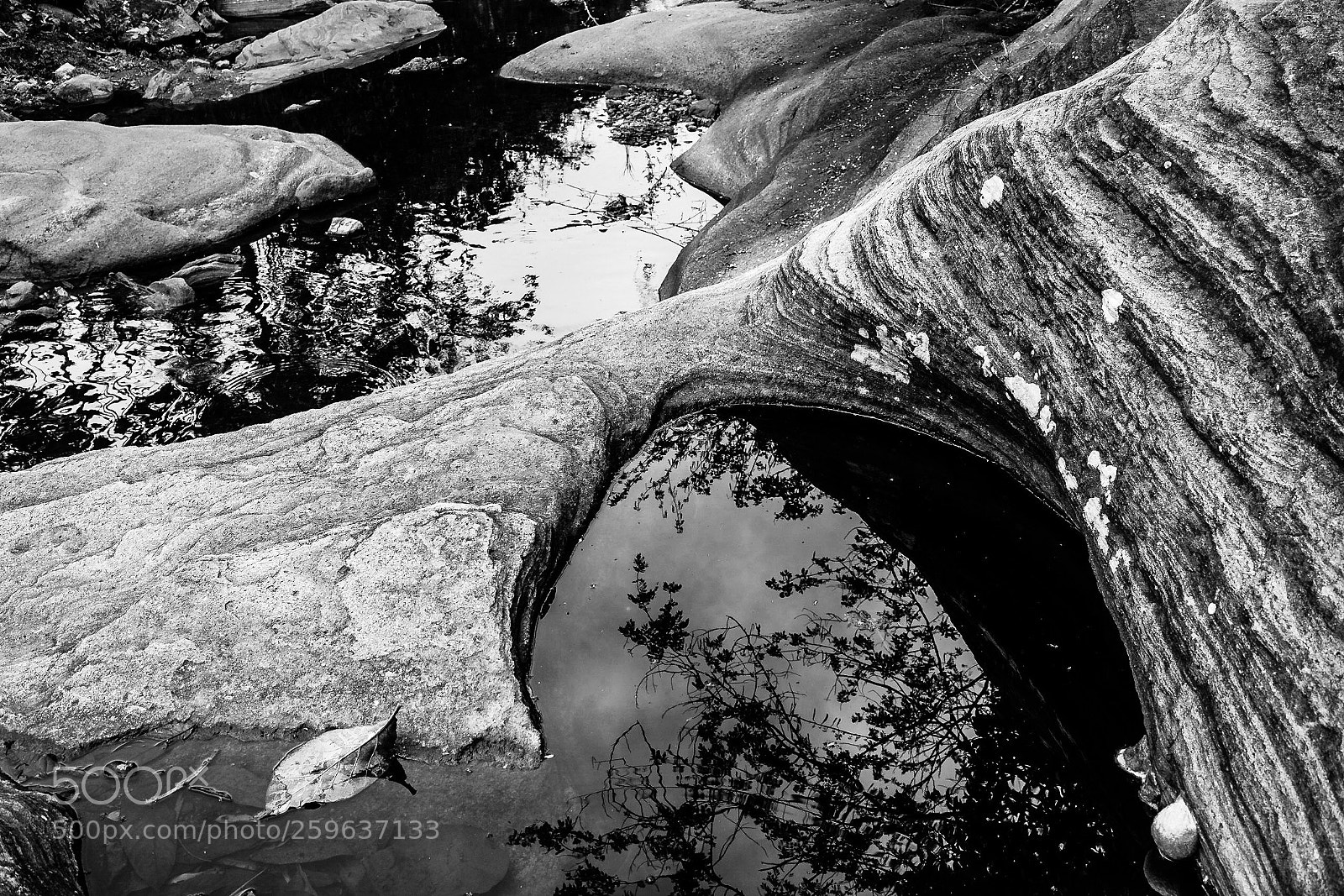 Sony a7 II sample photo. Rock pool reflections photography