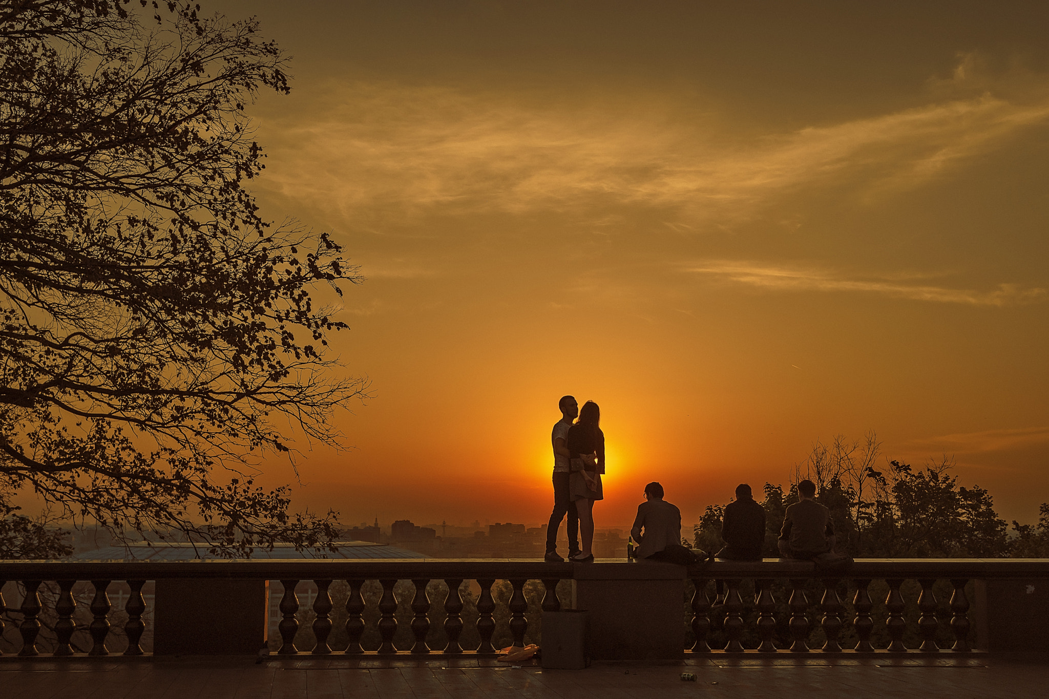 Samsung NX500 sample photo. Sunset in vorobyovy hills (moscow) photography