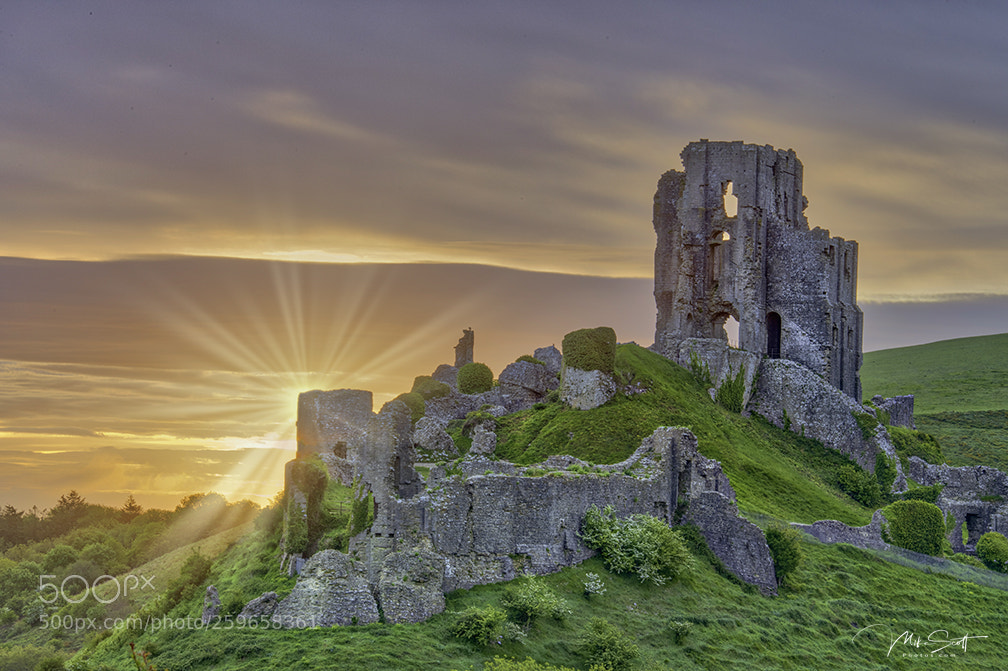 Nikon D850 sample photo. Corfe sunrise photography