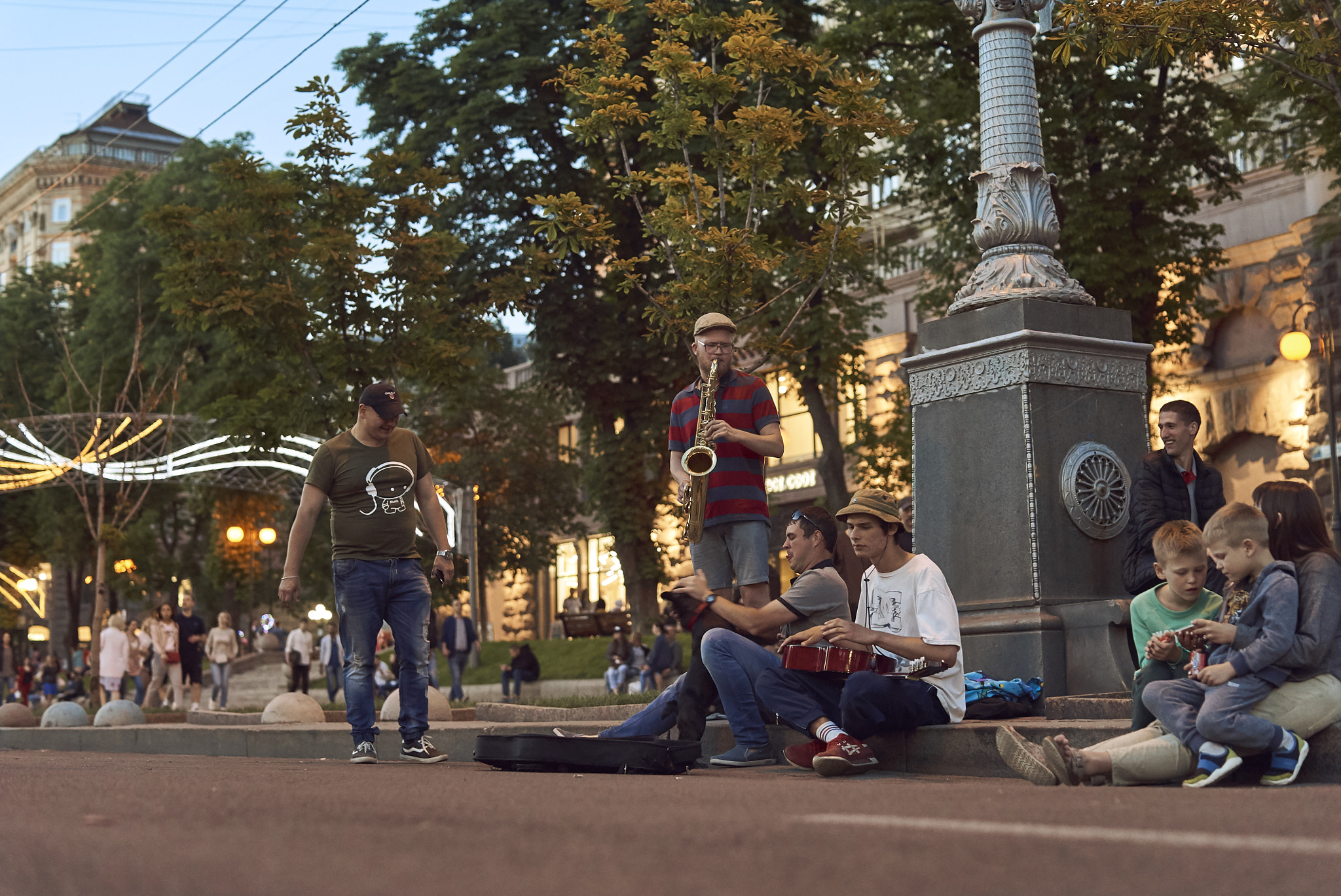 Sony a7S sample photo. Street music photography