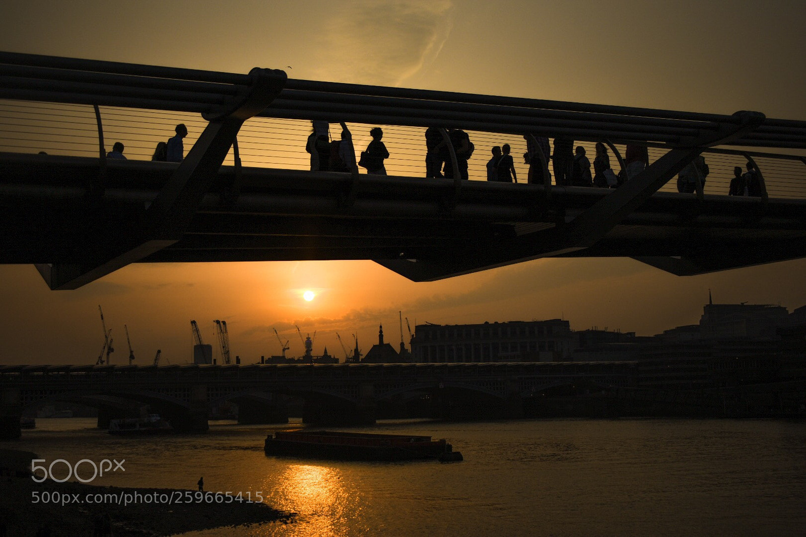 Nikon D3400 sample photo. The millennium bridge down photography