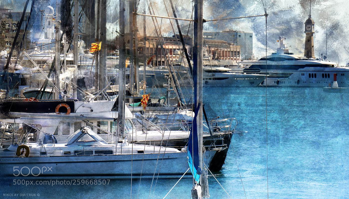Sony a6000 sample photo. Yachts. port. barcelona. 2018 photography