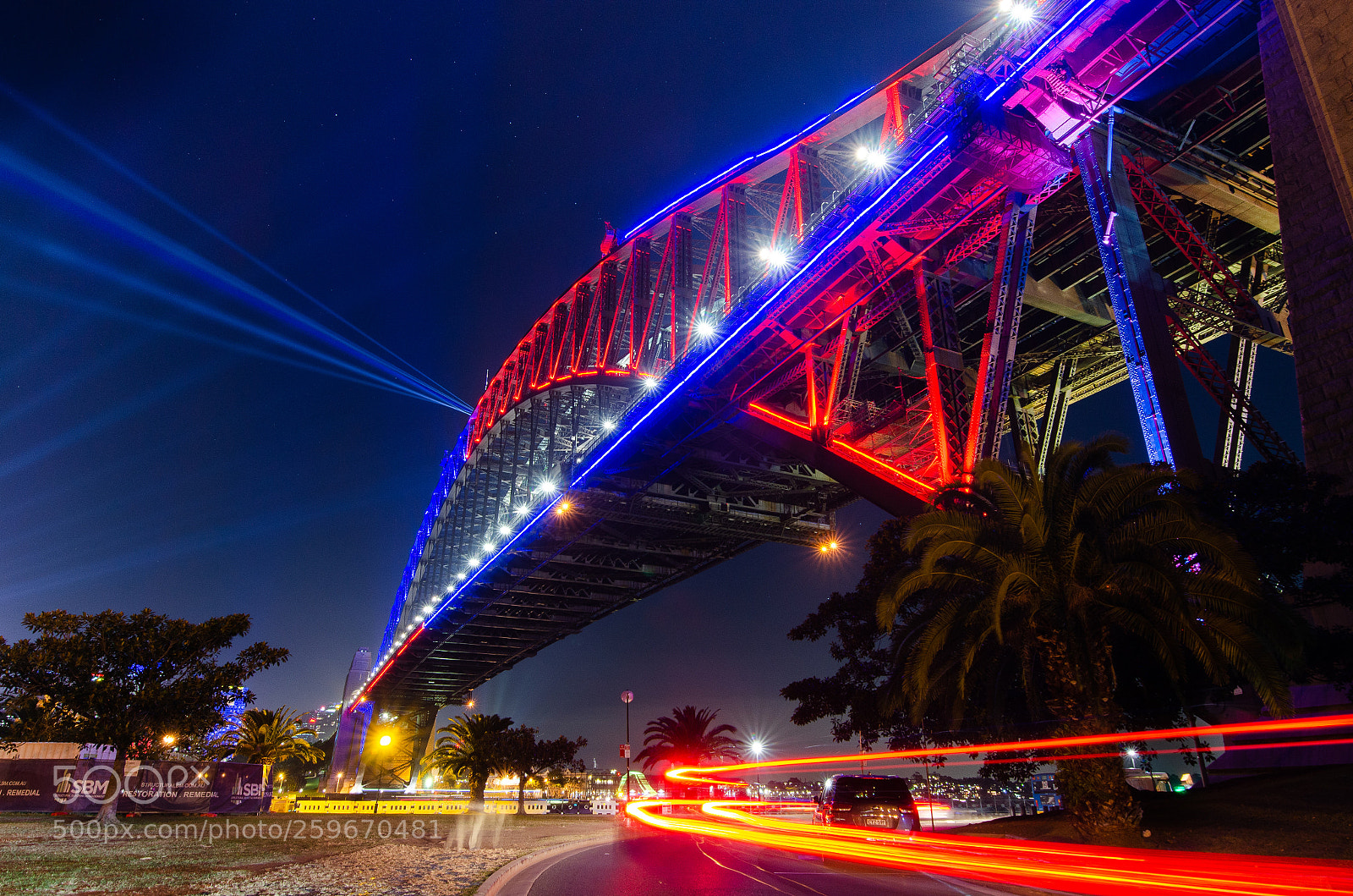 Nikon D7000 sample photo. Sydney harbour bridge vivid 2018 photography