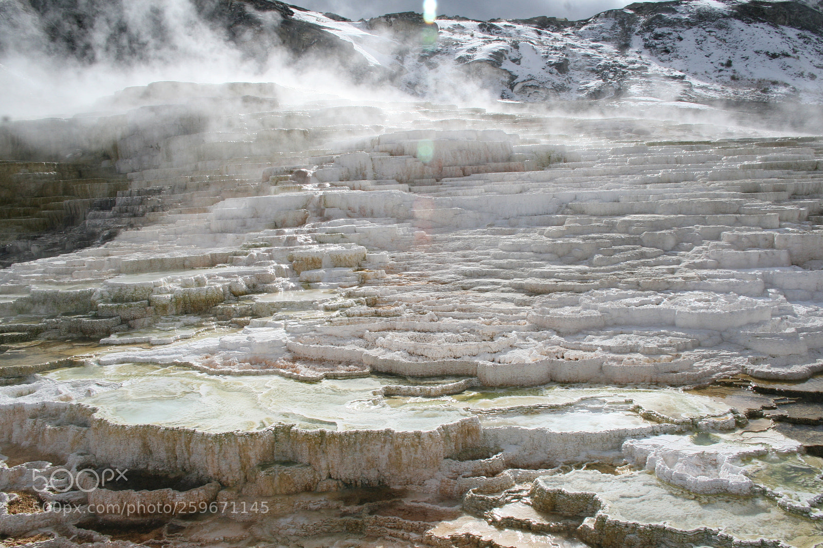 Canon EOS 30D sample photo. Mammoth hot springs photography