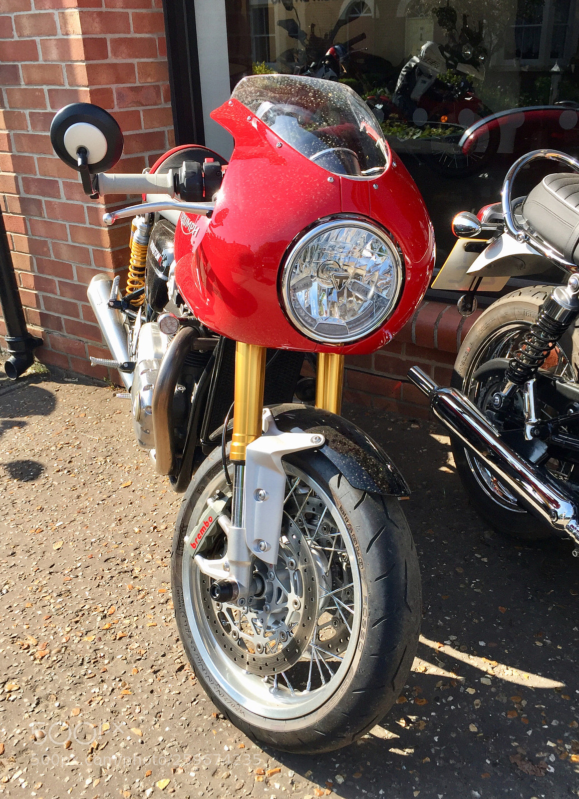 Apple iPhone 6 sample photo. Triumph thruxton r photography