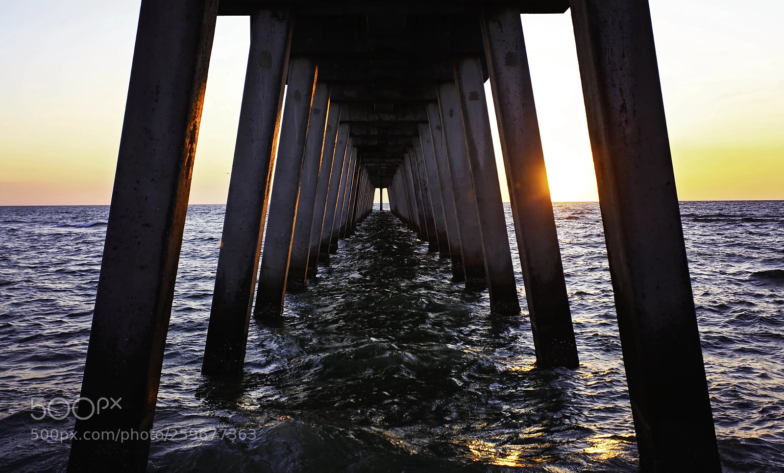 Canon EOS 5D Mark II sample photo. Pier at sunset photography
