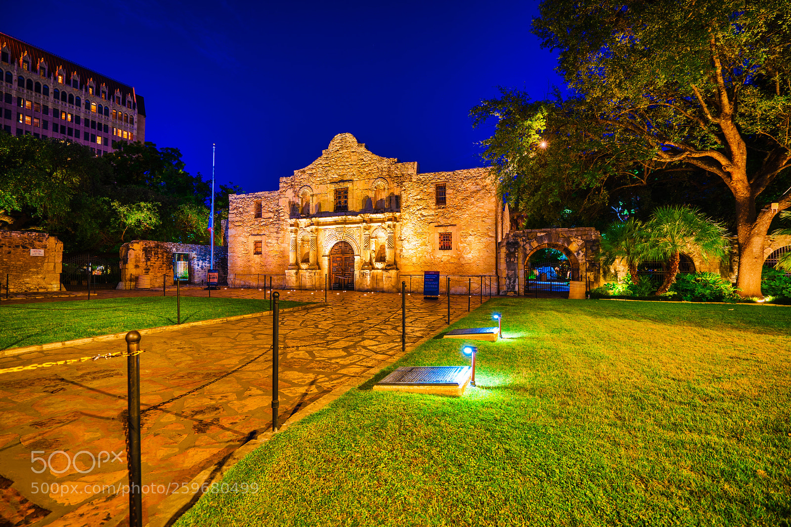 Sony a7 III sample photo. The alamo at night photography