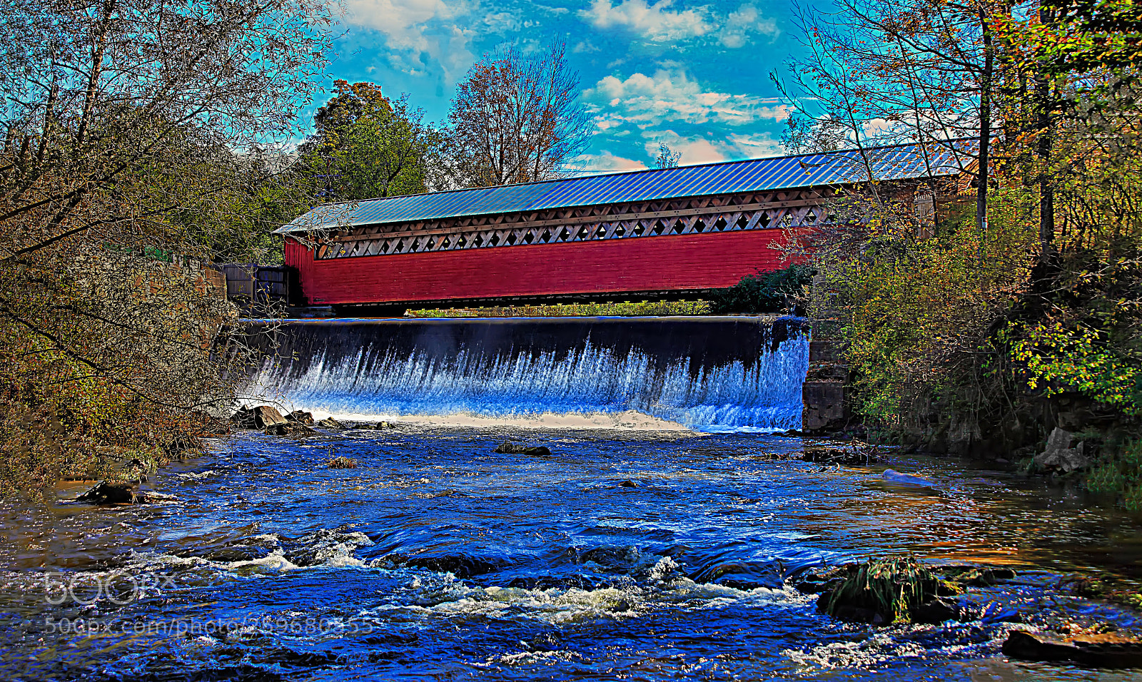 Canon EOS 5D Mark II sample photo. Vermont covered bridge photography