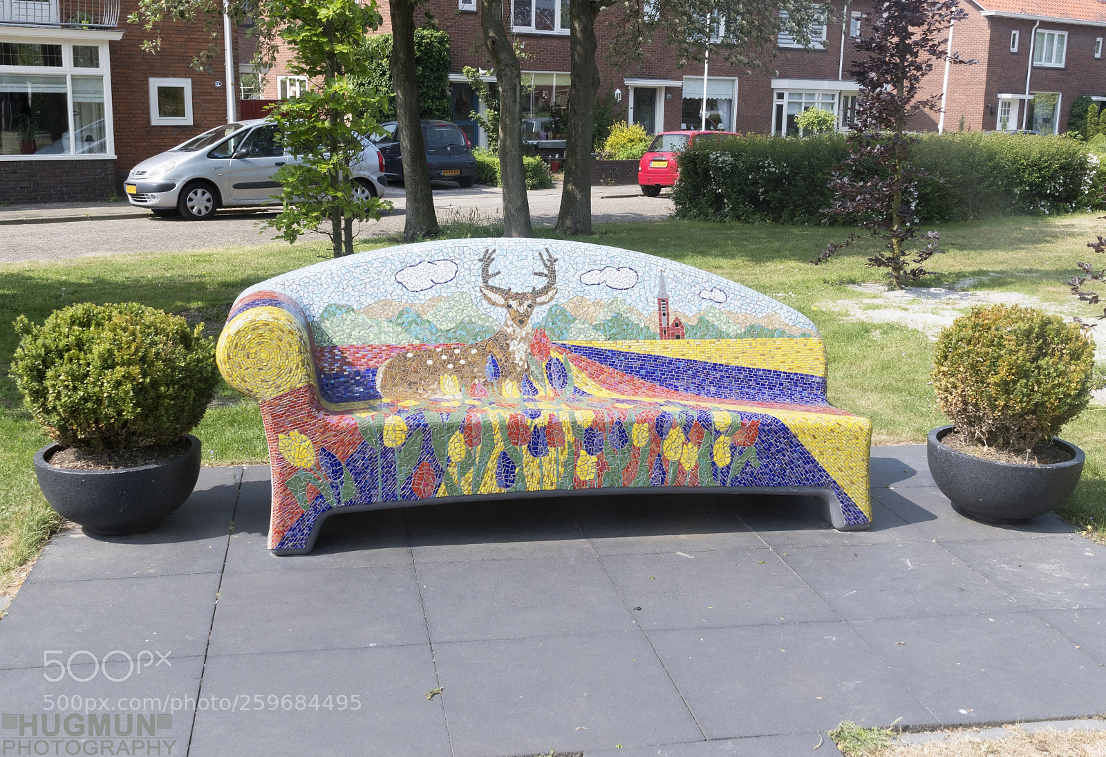 Nikon D500 sample photo. Mosaic bench photography
