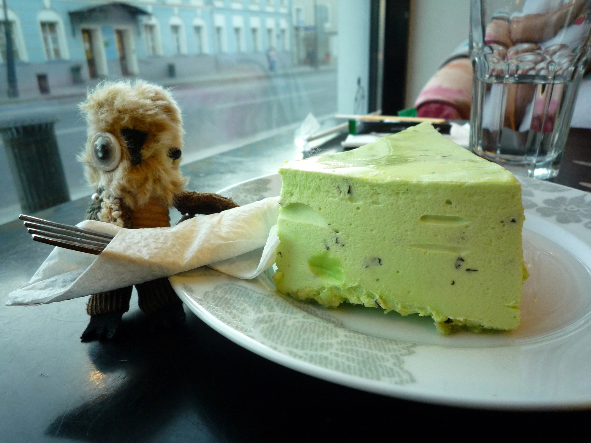 Panasonic DMC-FX500 sample photo. Big cake and tiny owl photography