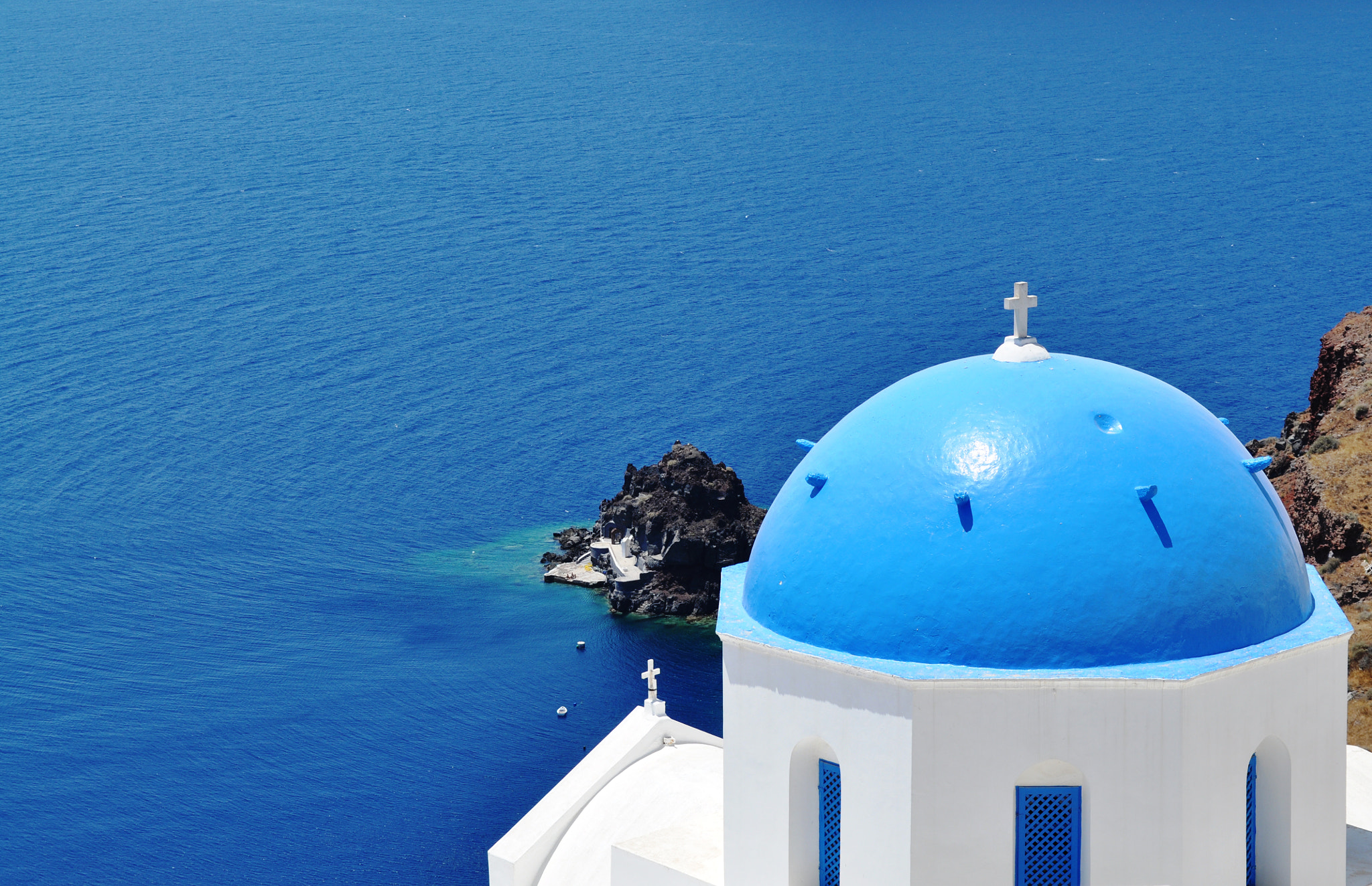 Nikon D5000 sample photo. Church and sea photography