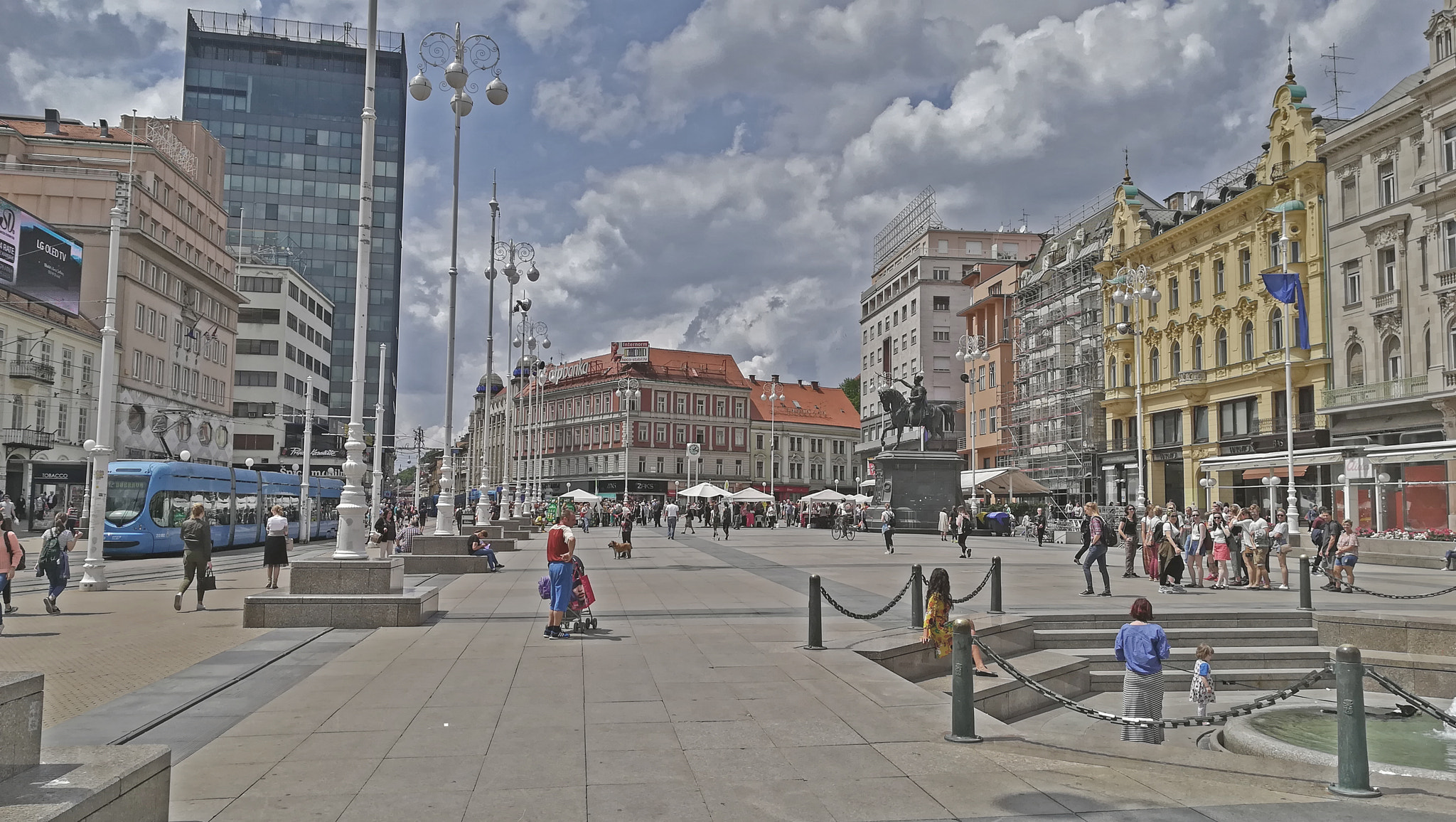 HUAWEI PRA-LX1 sample photo. Zagreb city - ban jelacic square hdr photography