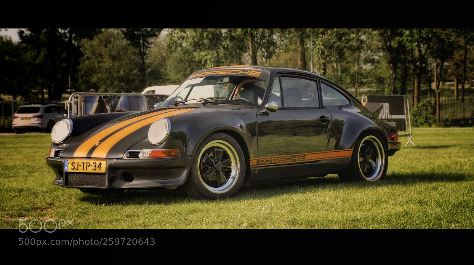 Nikon D7200 sample photo. Orange stripped porsche photography