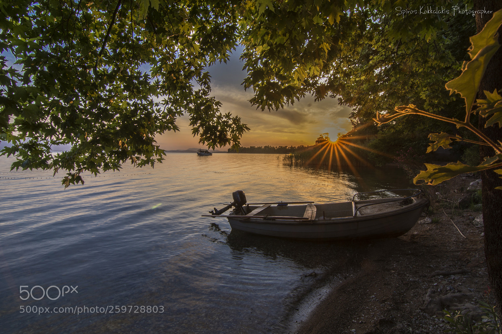 Nikon D7100 sample photo. Sunset lake trichonida photography