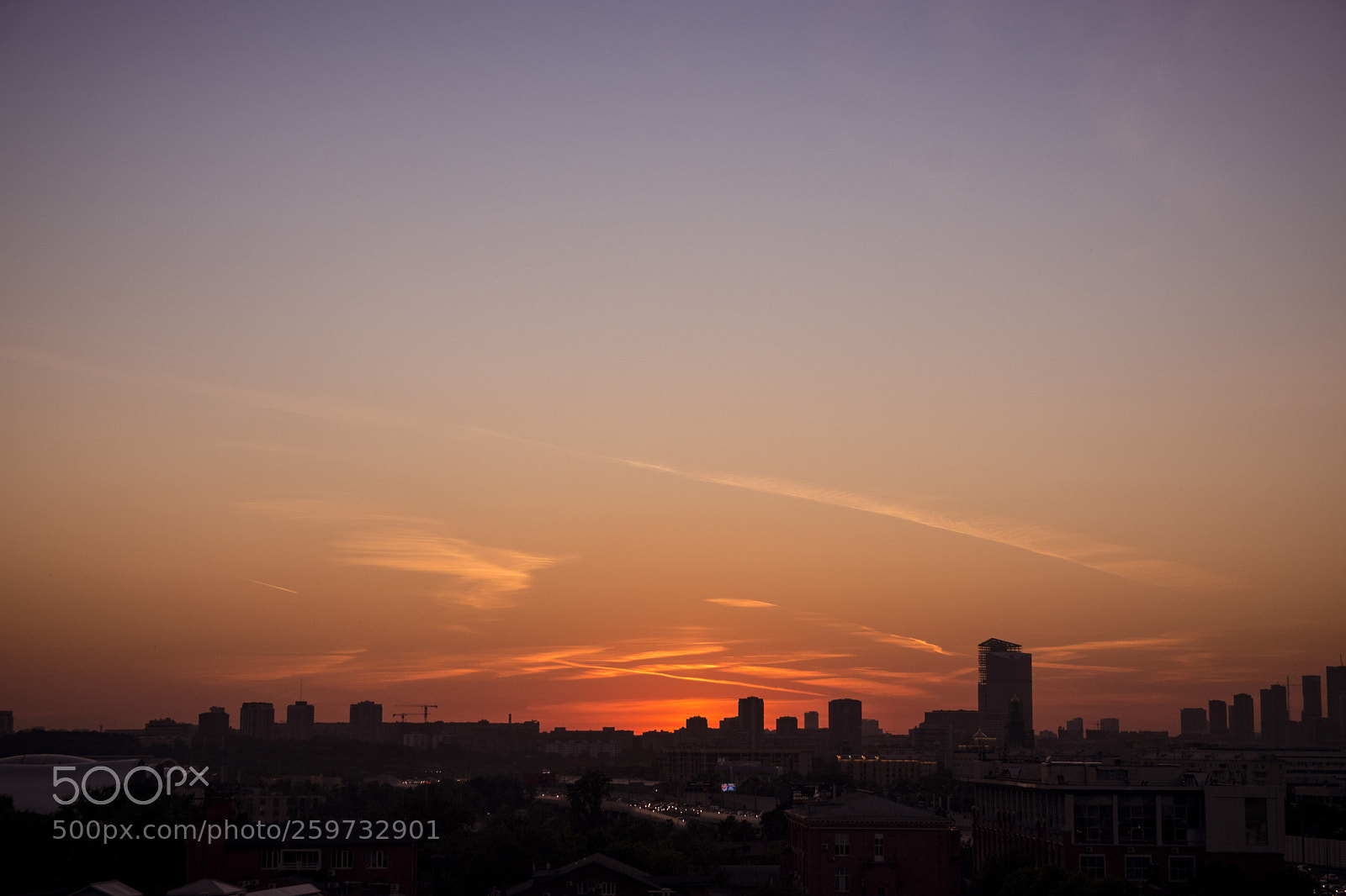 Nikon D7200 sample photo. Sunset over moscow centre photography