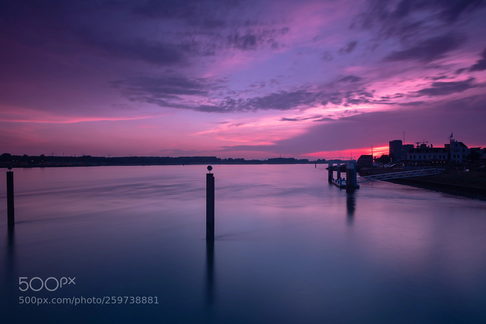 Nikon D750 sample photo. Sunset at the waterway photography