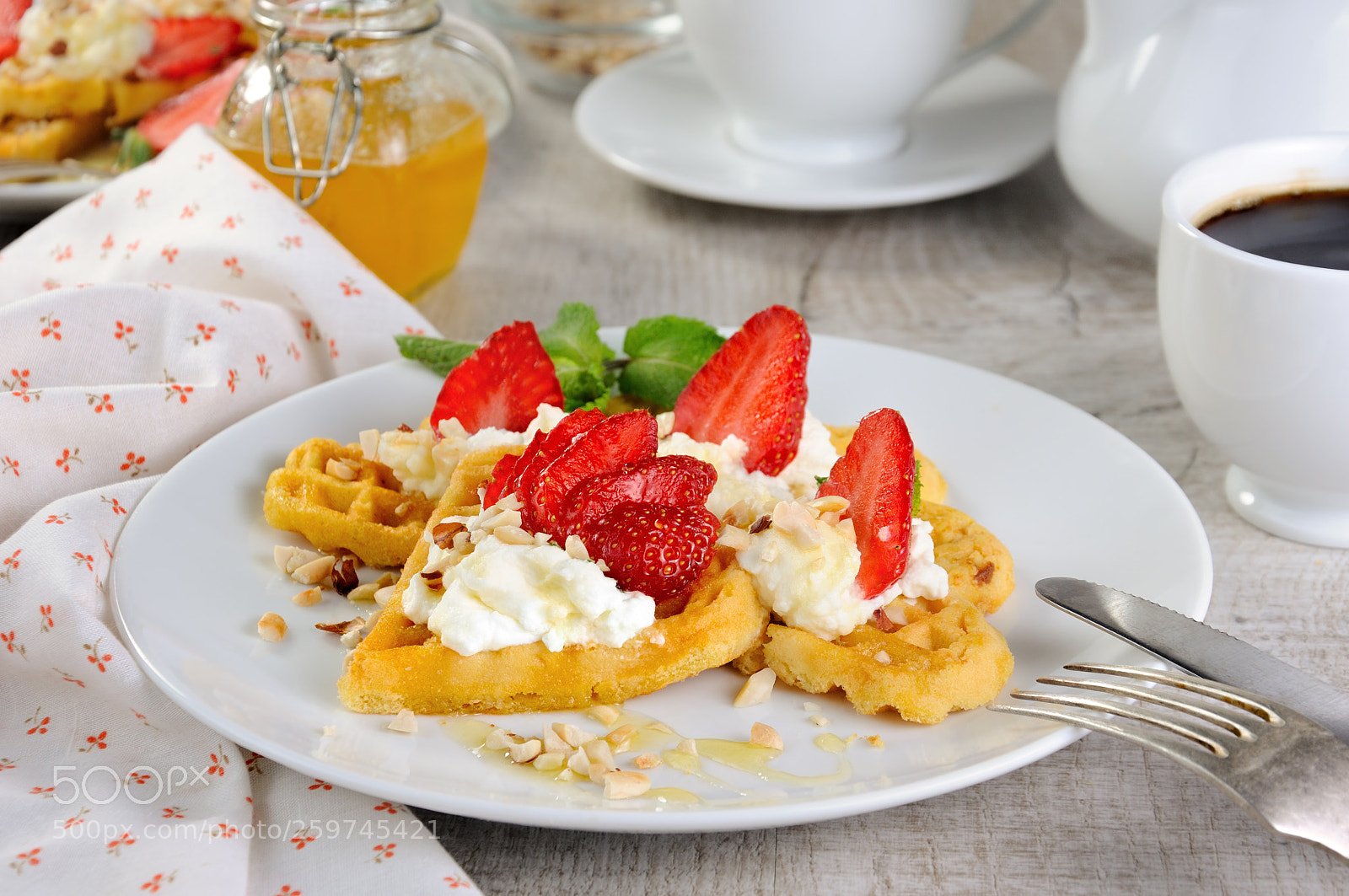 Nikon D90 sample photo. Belgian waffles with whipped photography