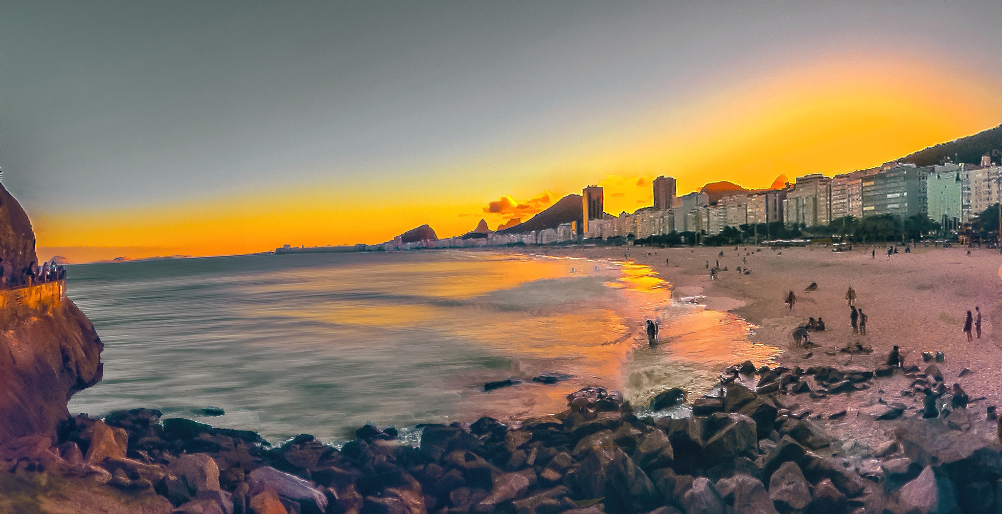 Samsung NX mini sample photo. Leme beach in pano 3 photography