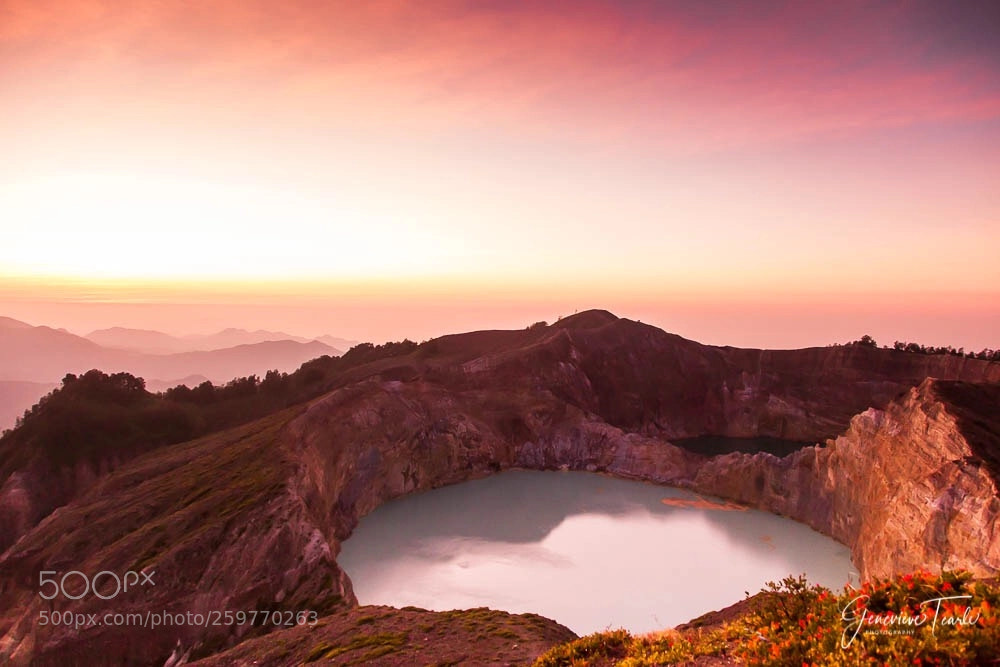 Canon EOS 5D Mark II sample photo. Crater lake - indonesia photography