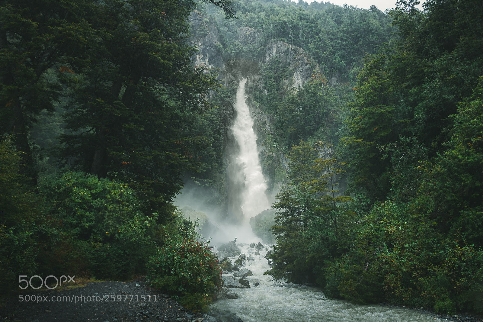 Nikon D500 sample photo. Moody waterfall photography