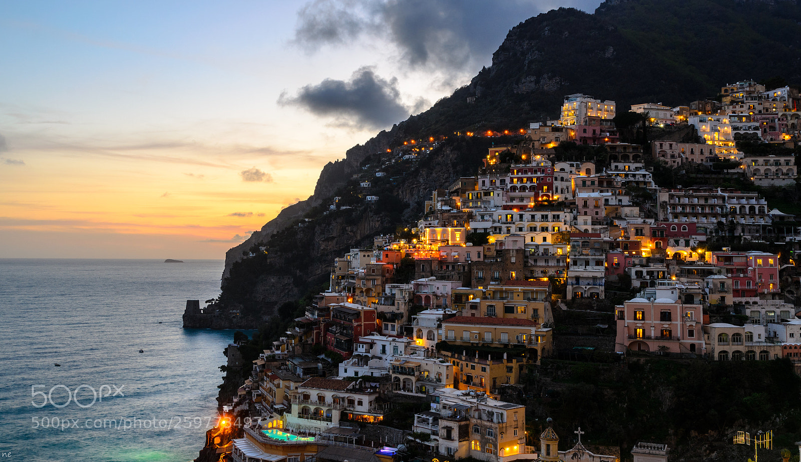 Nikon D5100 sample photo. Sunset in positano photography