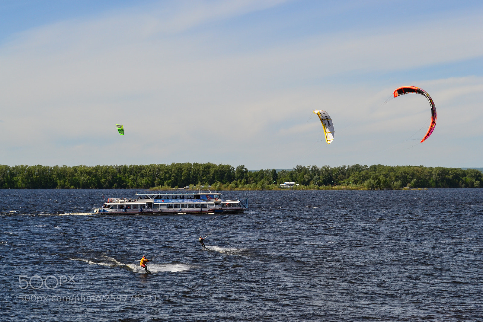 Nikon D3100 sample photo. Kite surfers on the photography