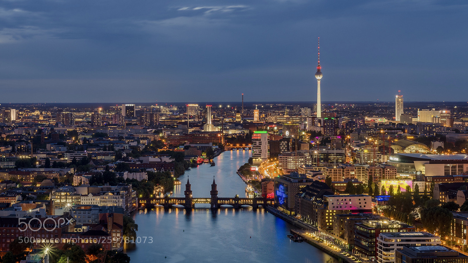 Nikon D7000 sample photo. Berlin skyline at night photography
