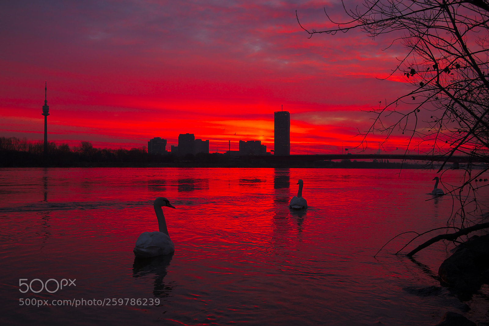 Panasonic Lumix DMC-GX85 (Lumix DMC-GX80 / Lumix DMC-GX7 Mark II) sample photo. Sunrise at the danube photography