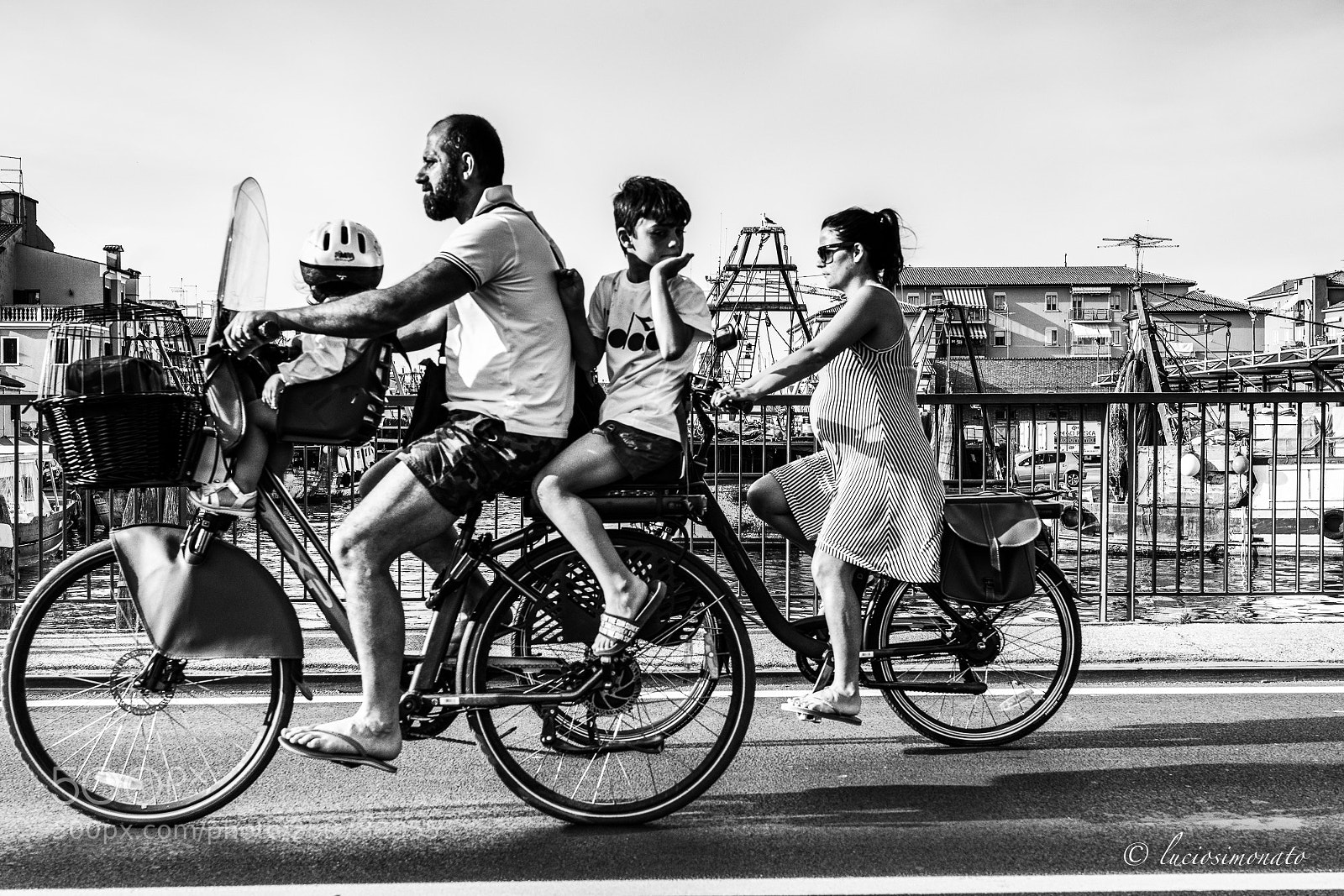 Sony a7R III sample photo. Two cyclists with three photography