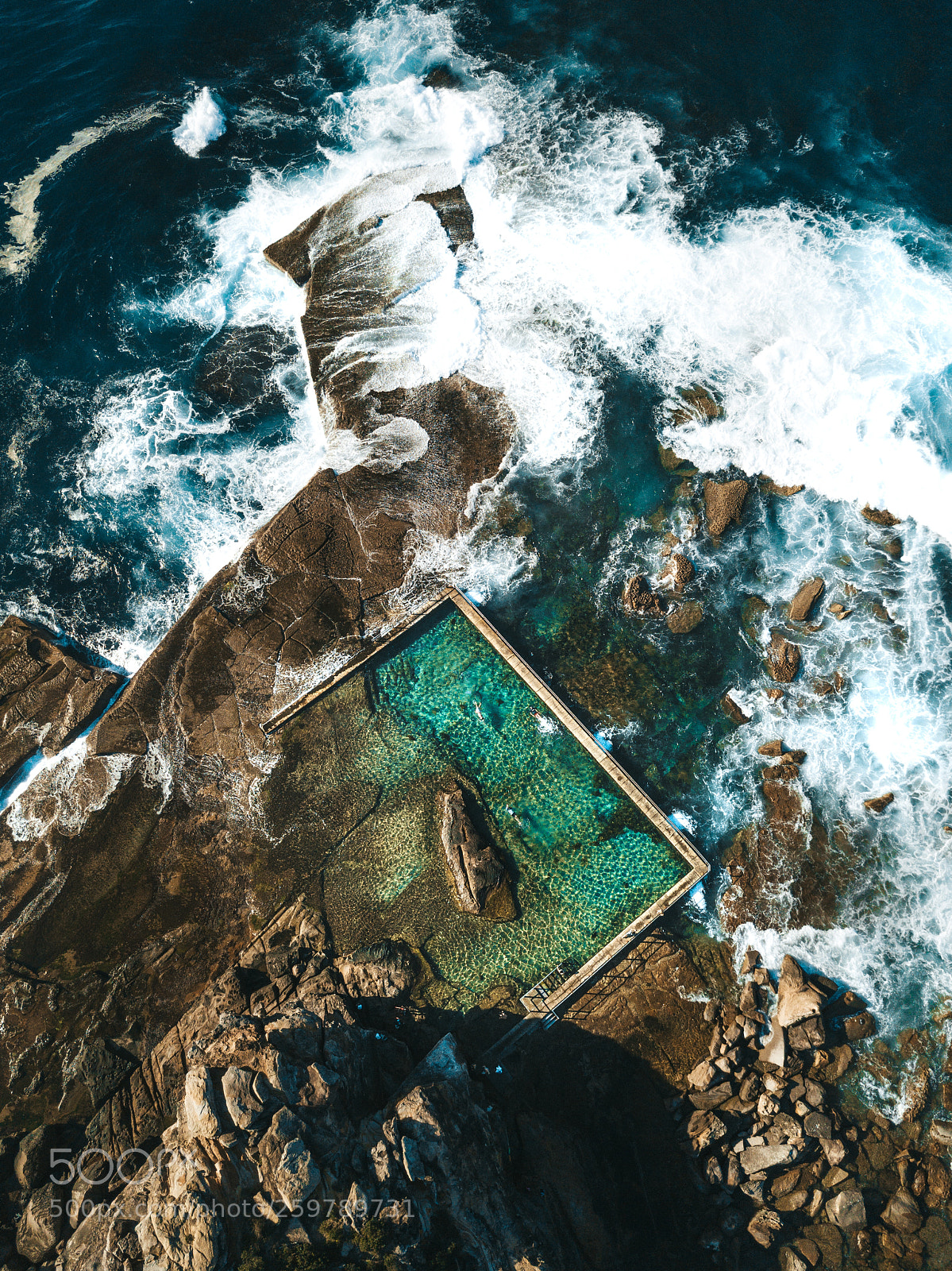 DJI FC220 sample photo. North curl curl rock photography