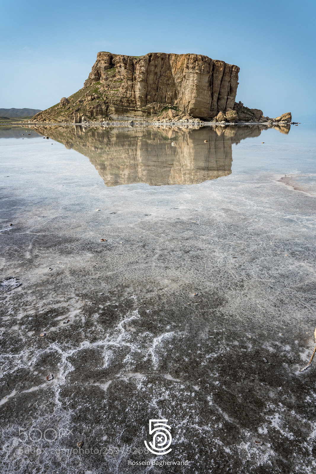 Sony a7R III sample photo. Urmia lake . rock mirror photography