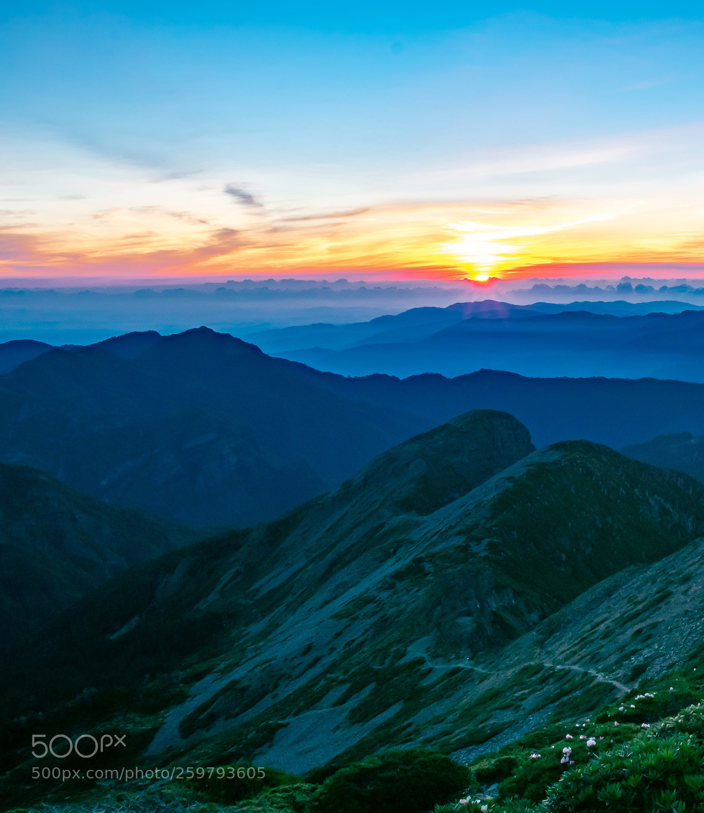 Nikon D5300 sample photo. Sunrise from snow mountain photography