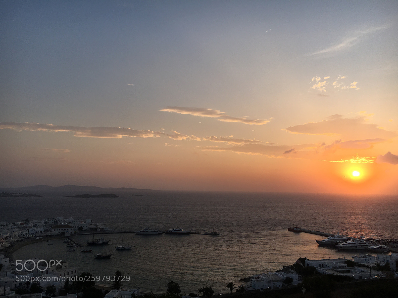 Apple iPhone 6s sample photo. Sunset in mykonos  photography