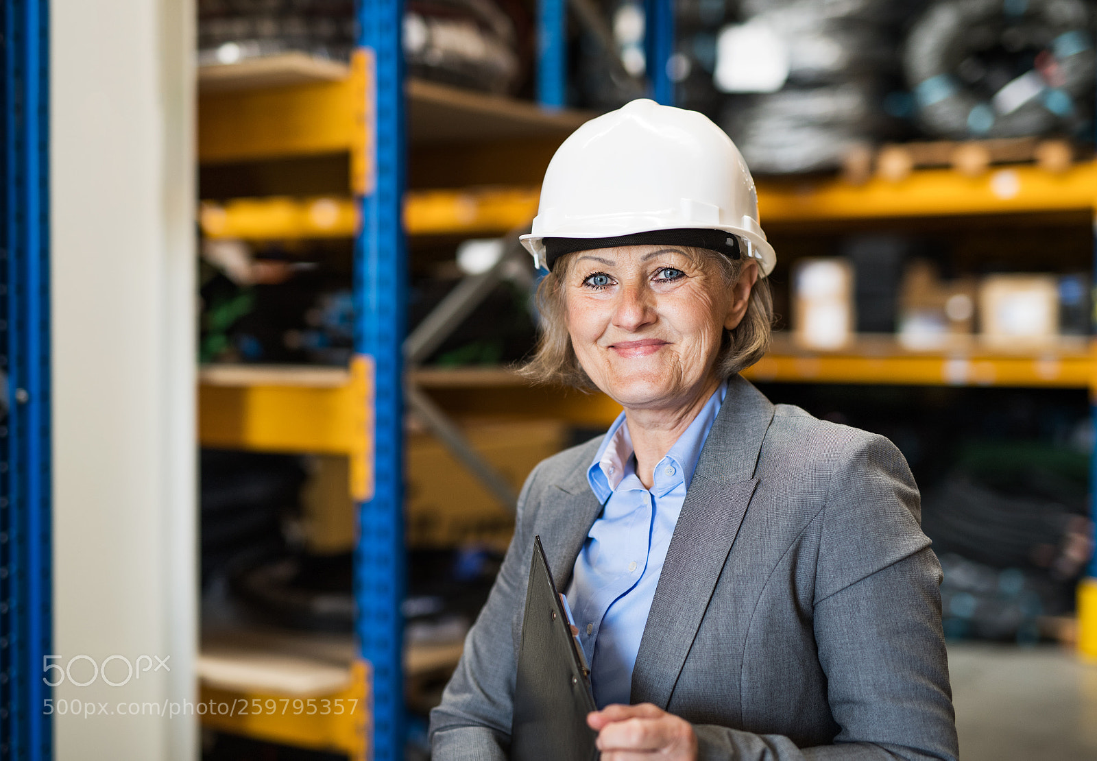 Nikon D5 sample photo. Senior woman warehouse manager photography
