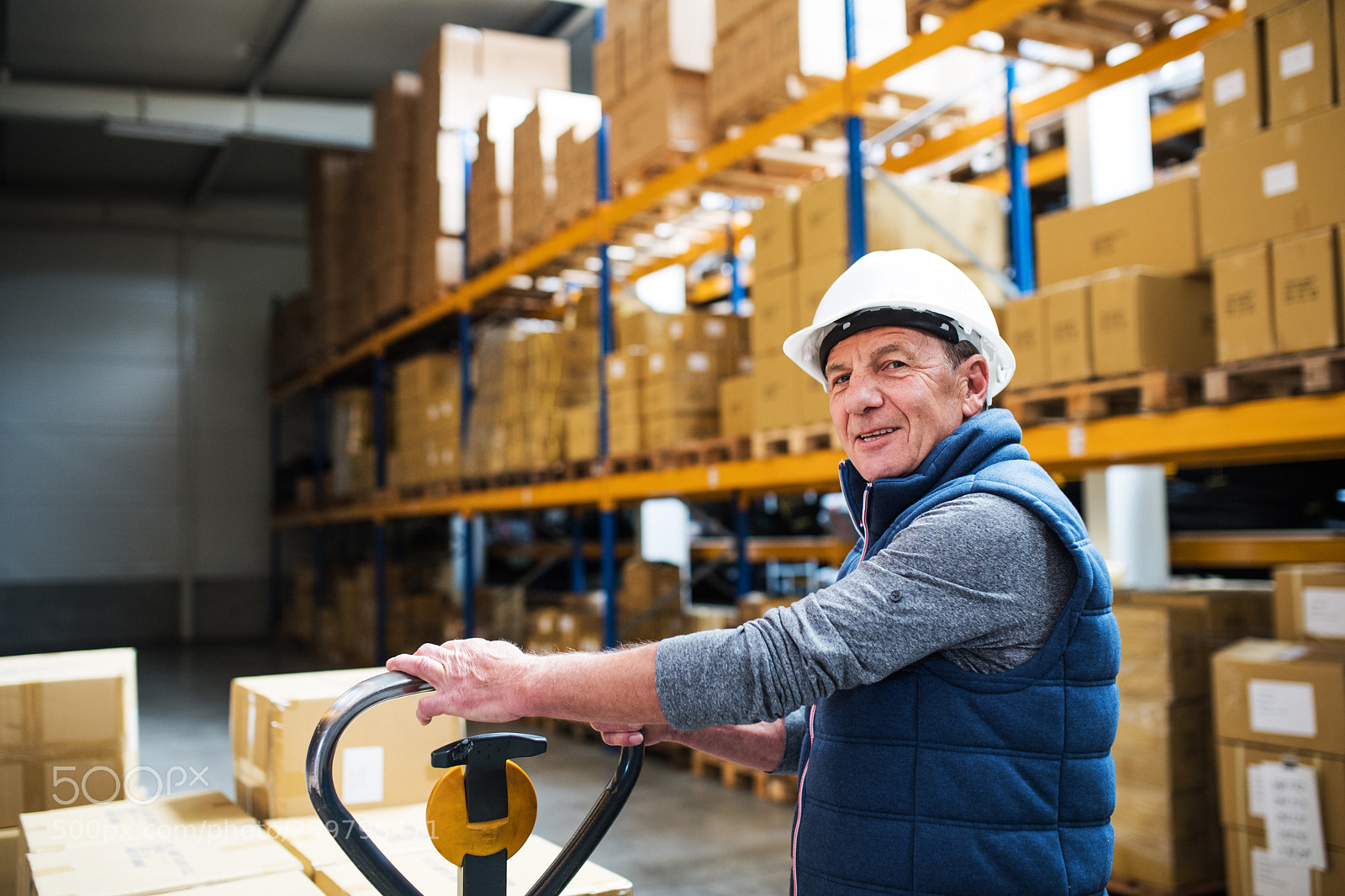 Nikon D5 sample photo. Senior male warehouse worker photography