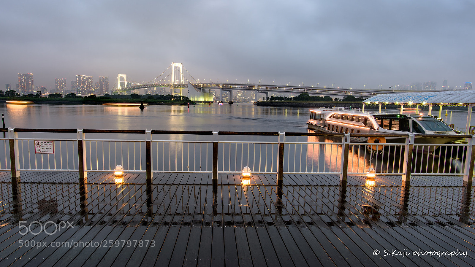 Nikon Df sample photo. Odaiba after the rain photography