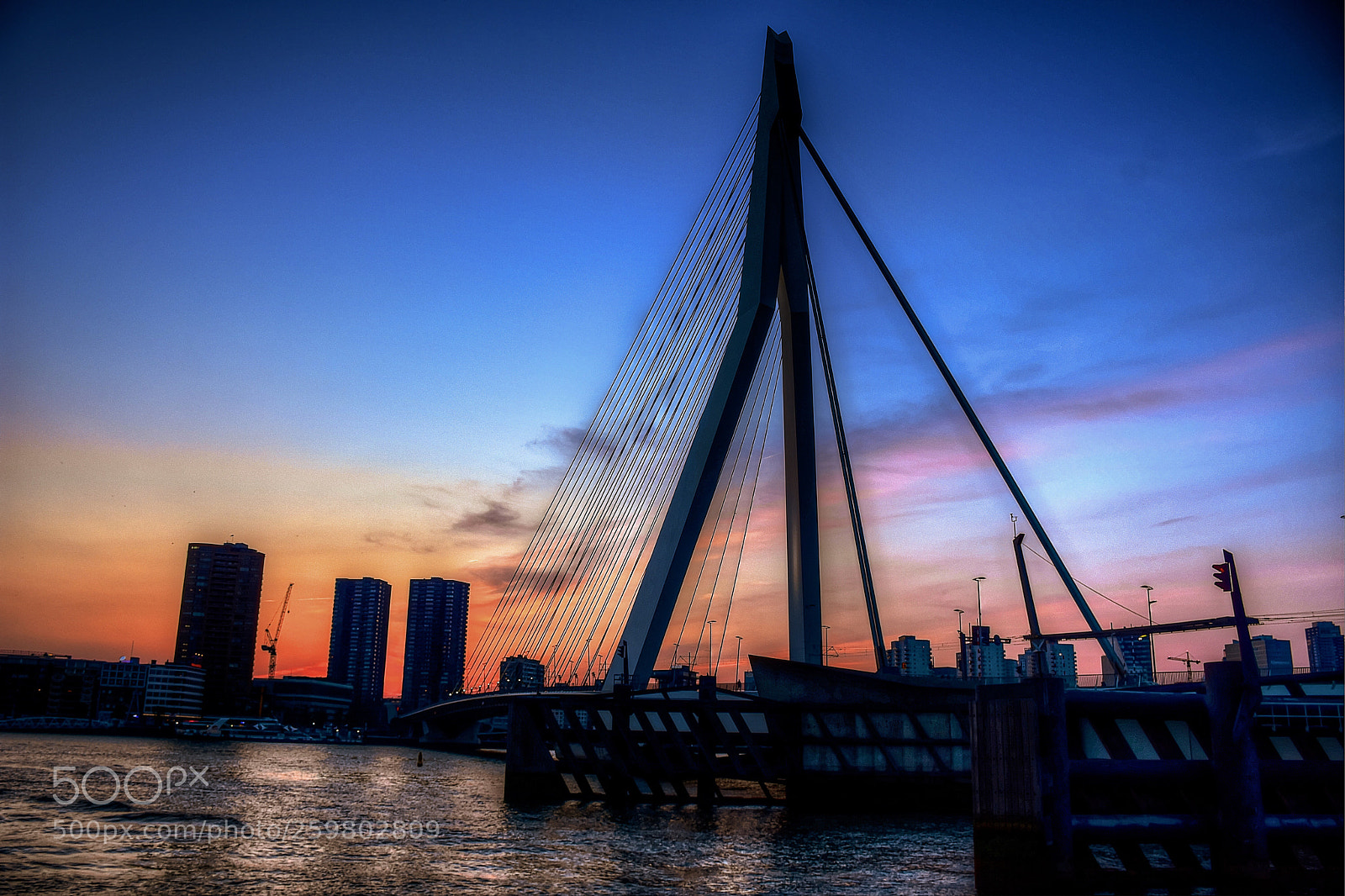 Nikon D7200 sample photo. Sunset at the erasmus photography